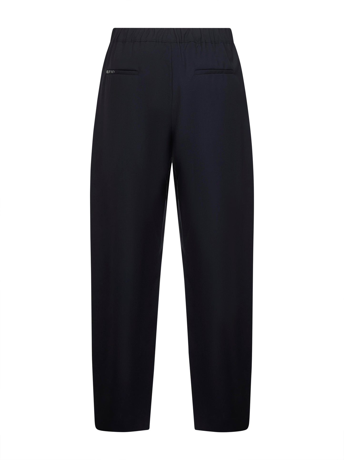 Blue tropical wool straight leg trousers