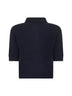 Maglia polo in cashmere blu