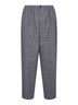 Pantaloni cropped in fresco lana Principe di Galles grigio