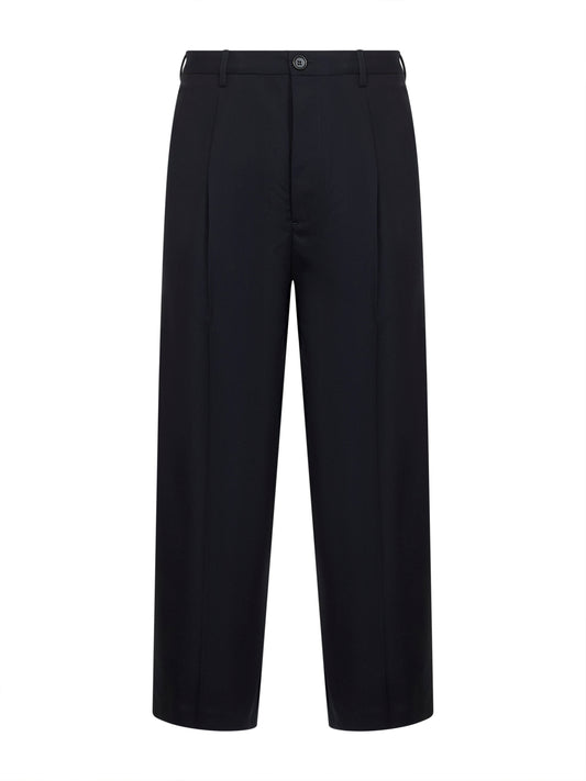 Pantaloni classici in fresco lana blu