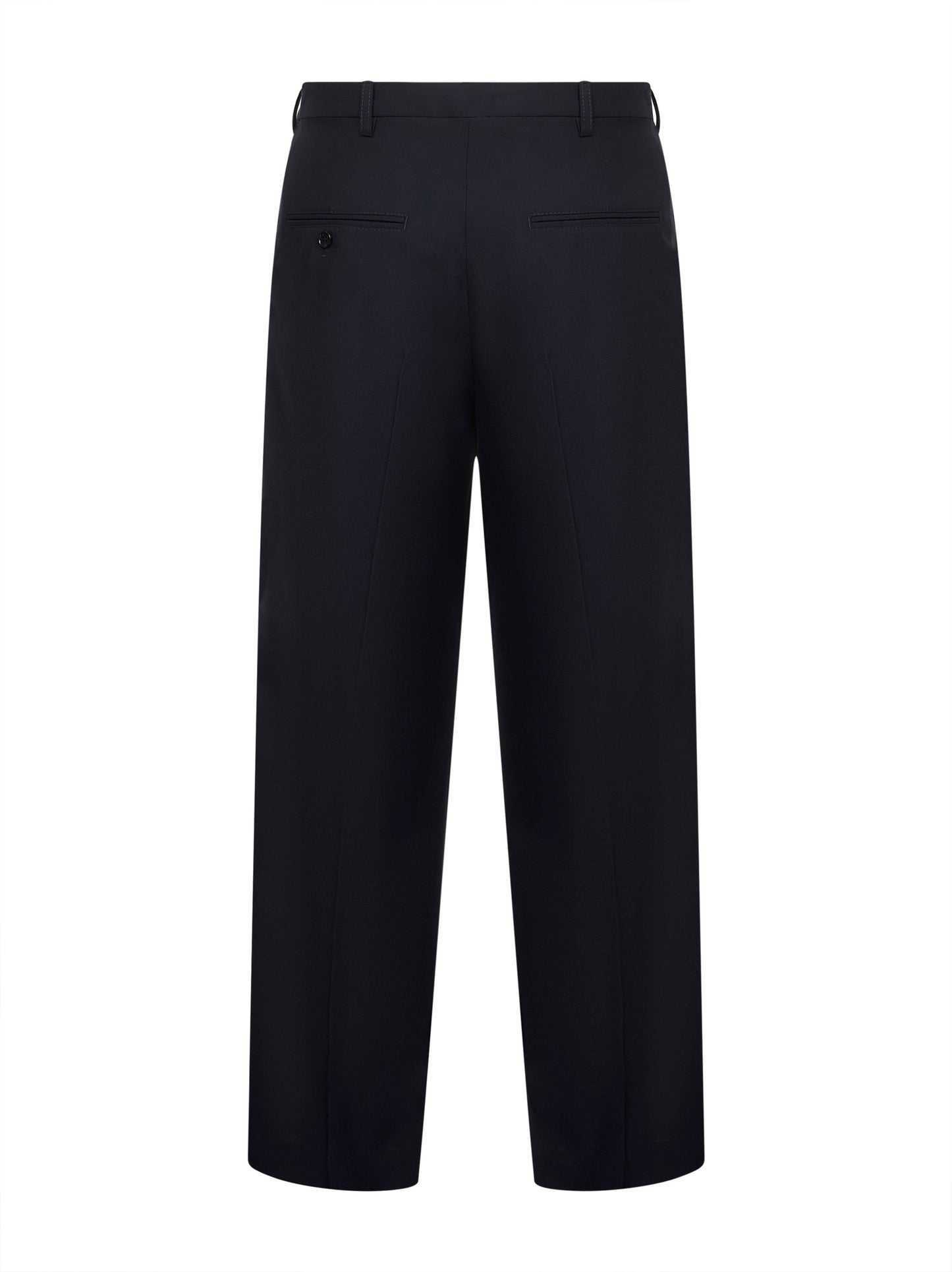 Pantaloni classici in fresco lana blu
