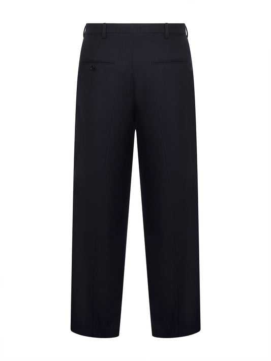 Pantaloni classici in fresco lana blu