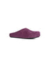 Sabot Fussbett in vitello a pelo lungo viola