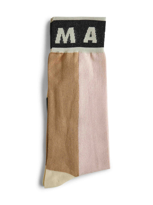 Color block stretch cotton socks
