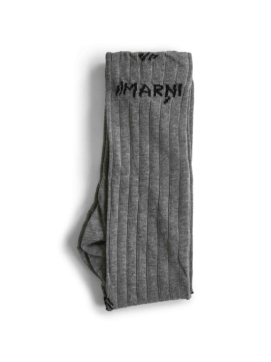 Grey Marni Mending ribbed socks