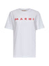 White jersey Marni Scribbled logo T-shirt