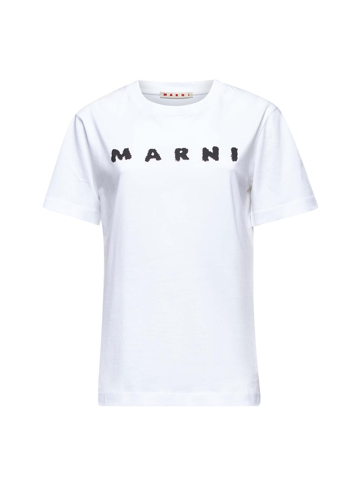 White Marni Scribbled logo T-shirt
