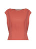 Pink tropical wool sleeveless top