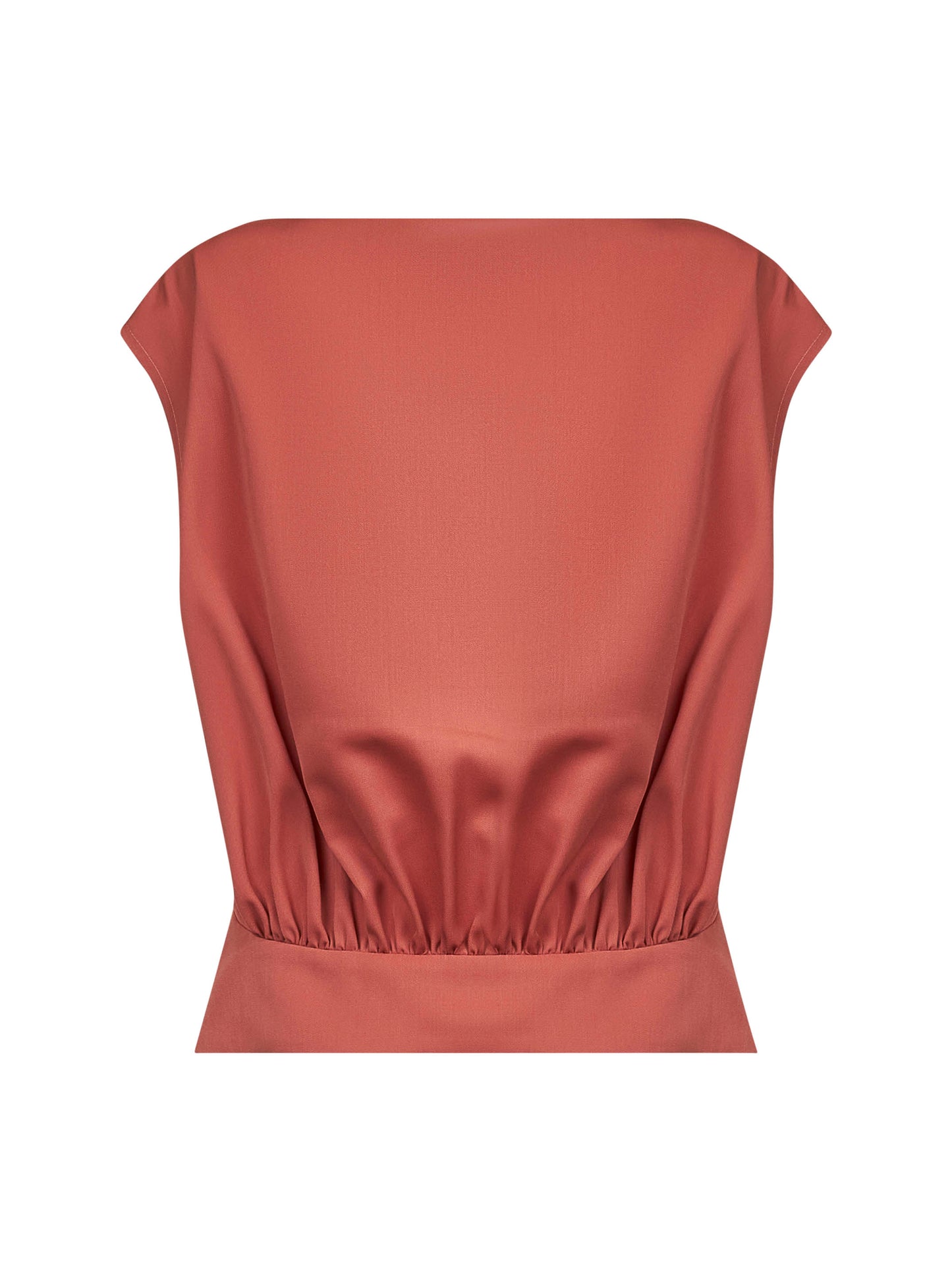 Pink tropical wool sleeveless top