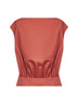 Pink tropical wool sleeveless top