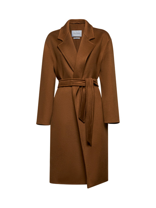 Cappotto midi MELINDA in cashmere marrone