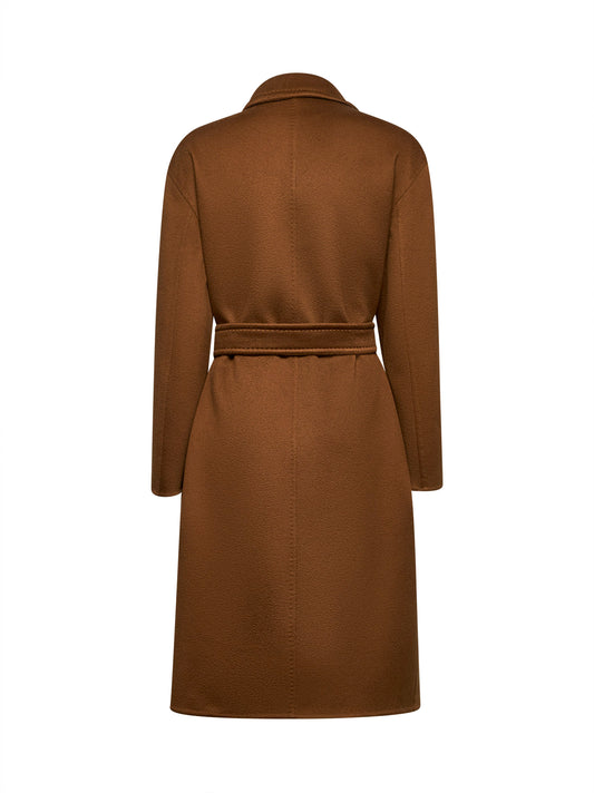 Cappotto midi MELINDA in cashmere marrone