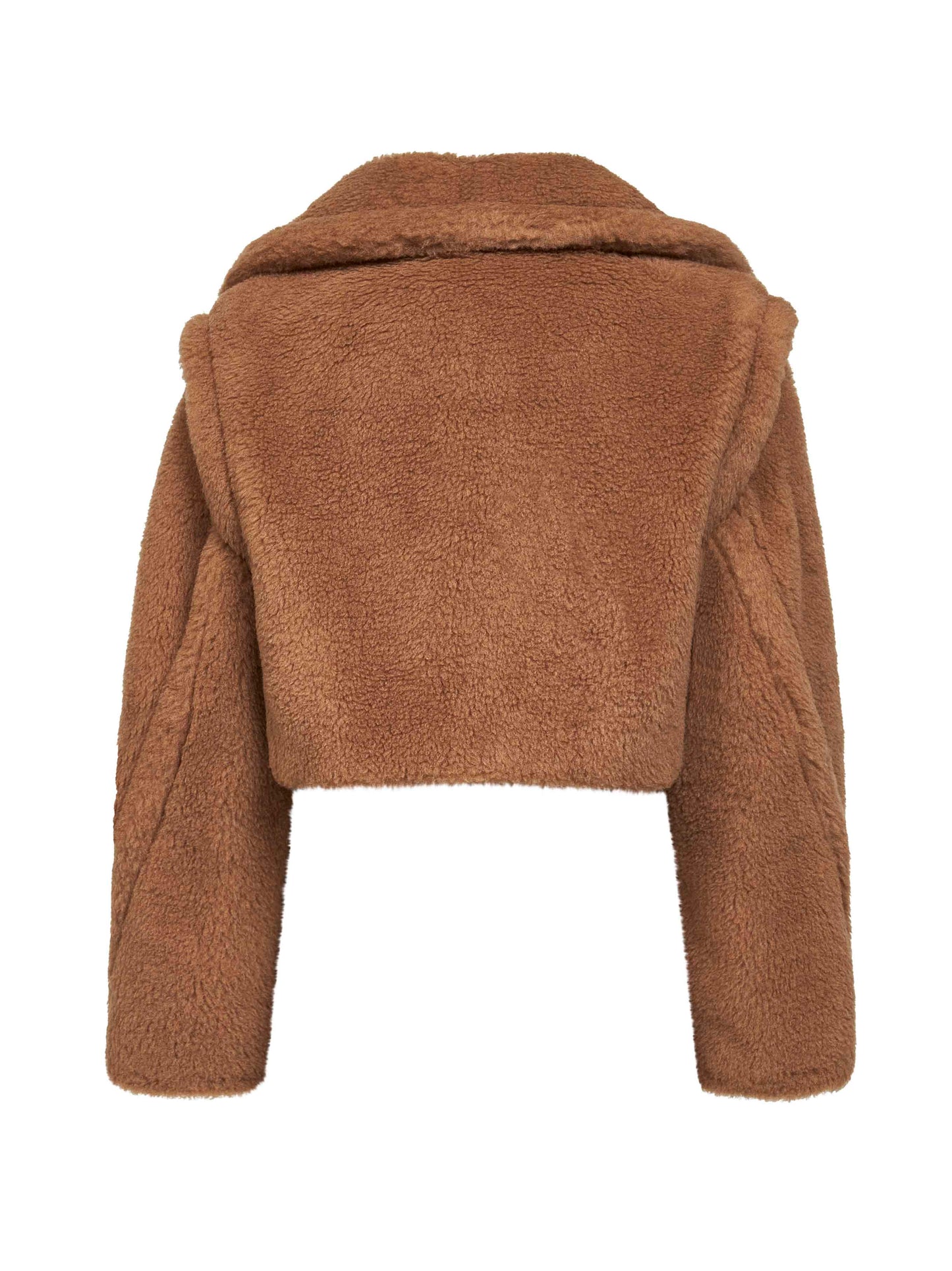 Camel Teddy SANTOS 2-in-1 cropped gilet