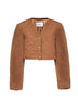 Camel Teddy SANTOS 2-in-1 cropped gilet