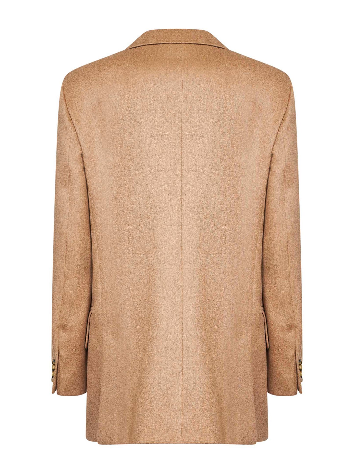 Giacca OLIMPIA in cammello zibellinato cammello<BR/>