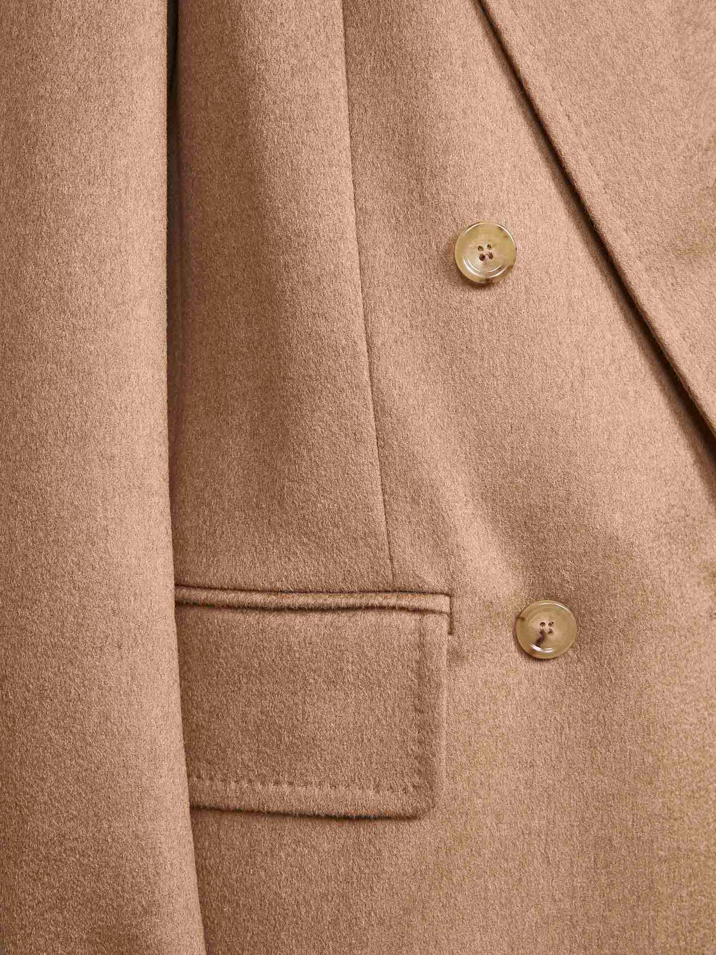 Giacca OLIMPIA in cammello zibellinato cammello<BR/>