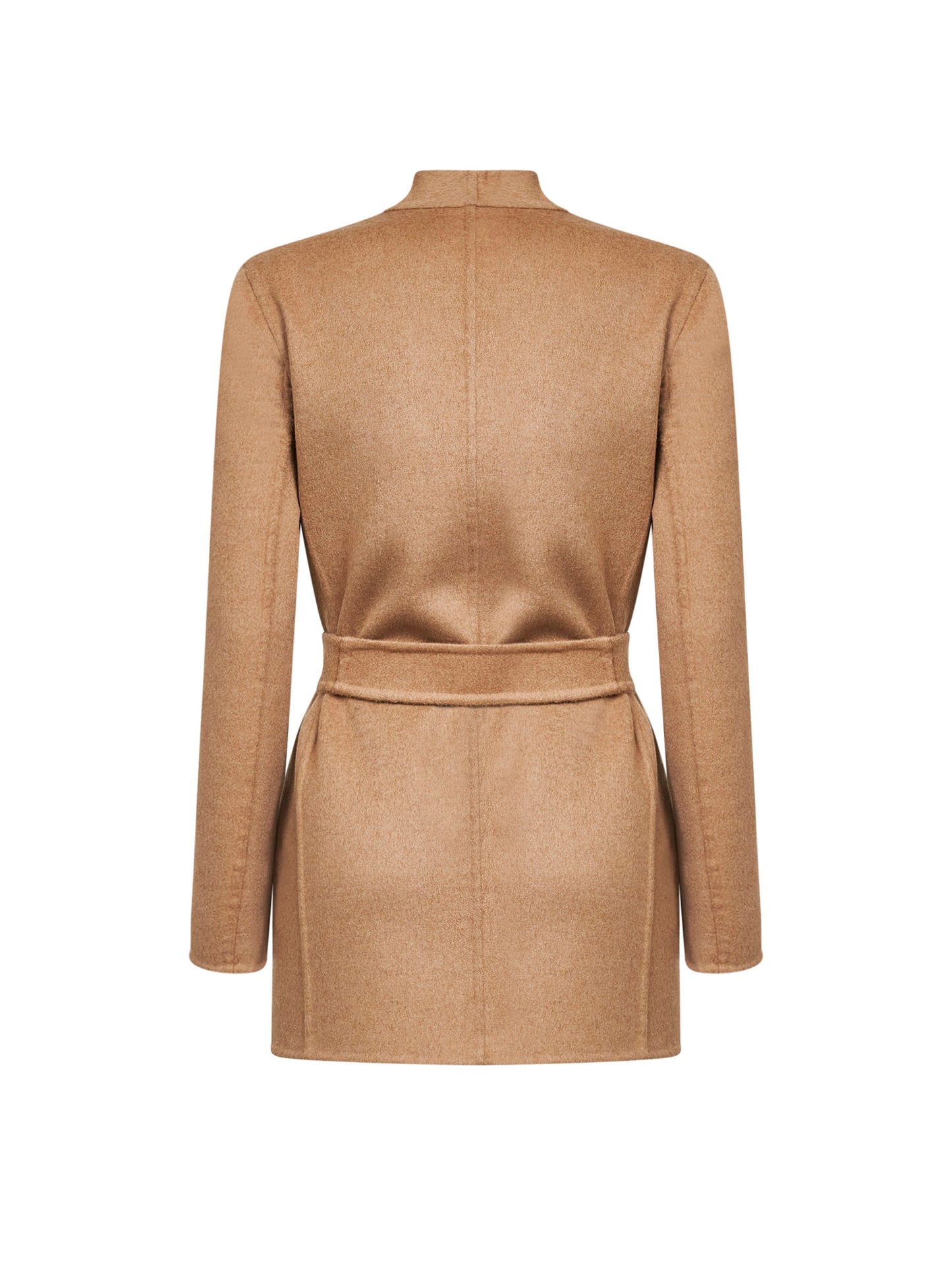 Camel double drap wrap jacket