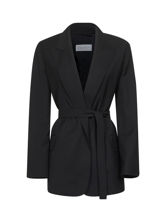 Blazer con cintura TALENTO in tela nera