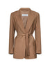 Brown canvas TALENTO belted blazer
