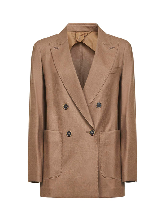 Tobacco stretch cashmere HARALD blazer