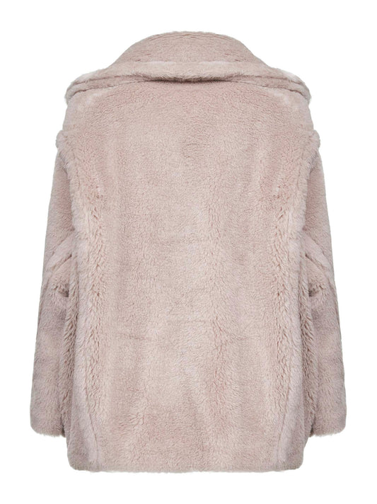 Cappotto Teddy Bear Icon Coat corto OLGA beige<BR/>
