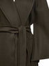 Cappotto con cintura VERNA in doppio drap verde