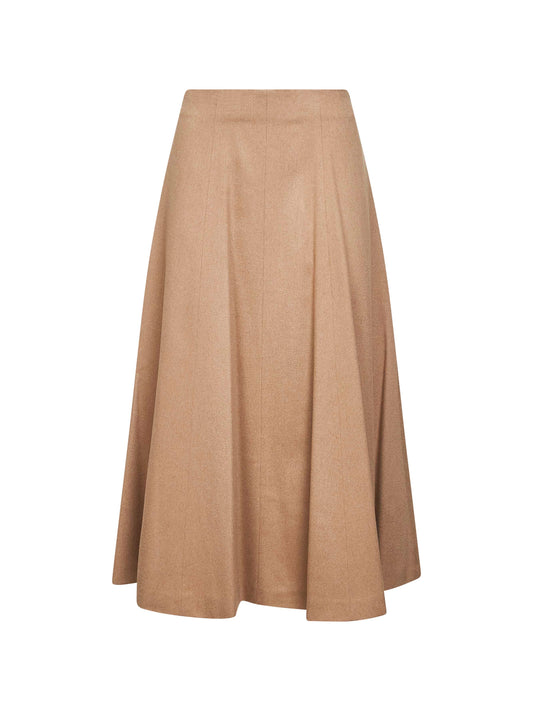 Camel zibeline camel GENEVE midi skirt