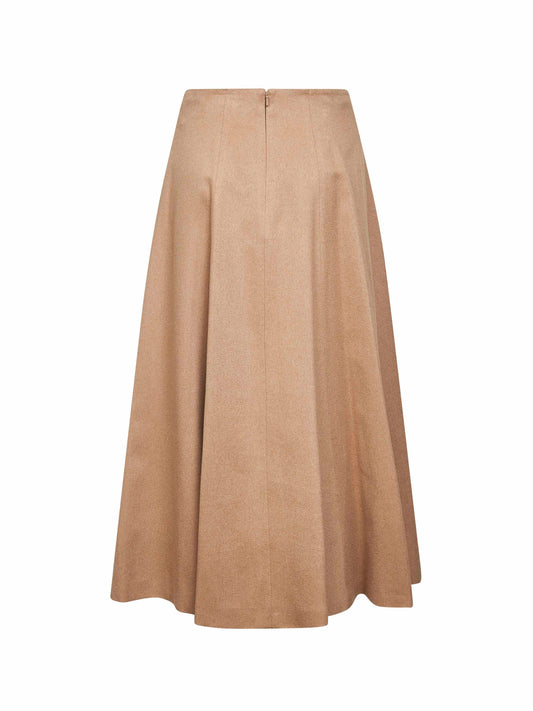 Camel zibeline camel GENEVE midi skirt