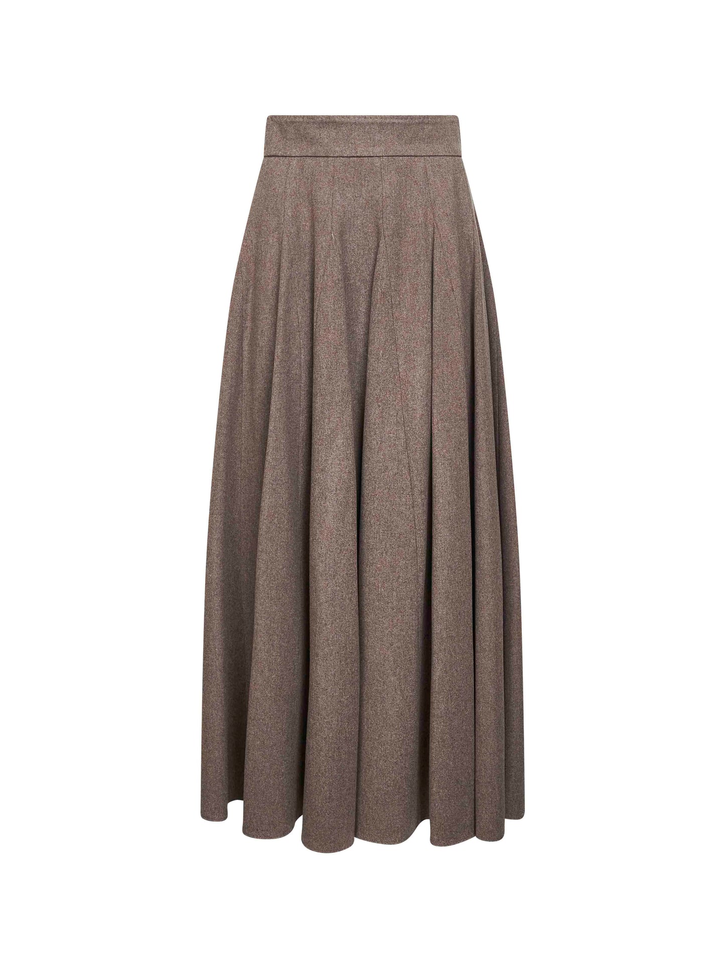 Gonna lunga BELLICO1234 in feltro di lana beige