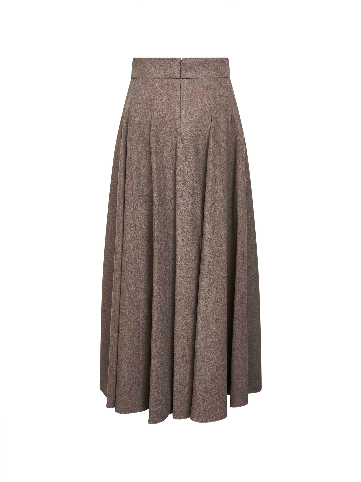 Gonna lunga BELLICO1234 in feltro di lana beige