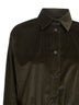 Body a camicia FERTILE in velluto a coste verde