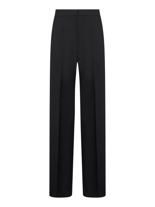 Black light wool FERNET straight trousers
