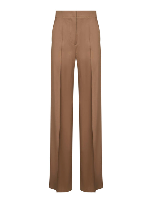 Pantaloni dritti FERNET in lana light marrone