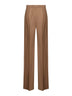 Brown light wool FERNET straight trousers