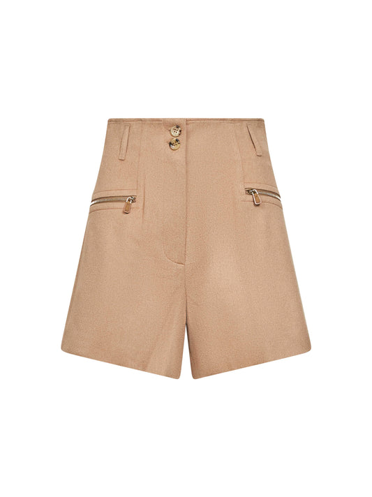 Shorts LOLA in cammello zibellinato cammello