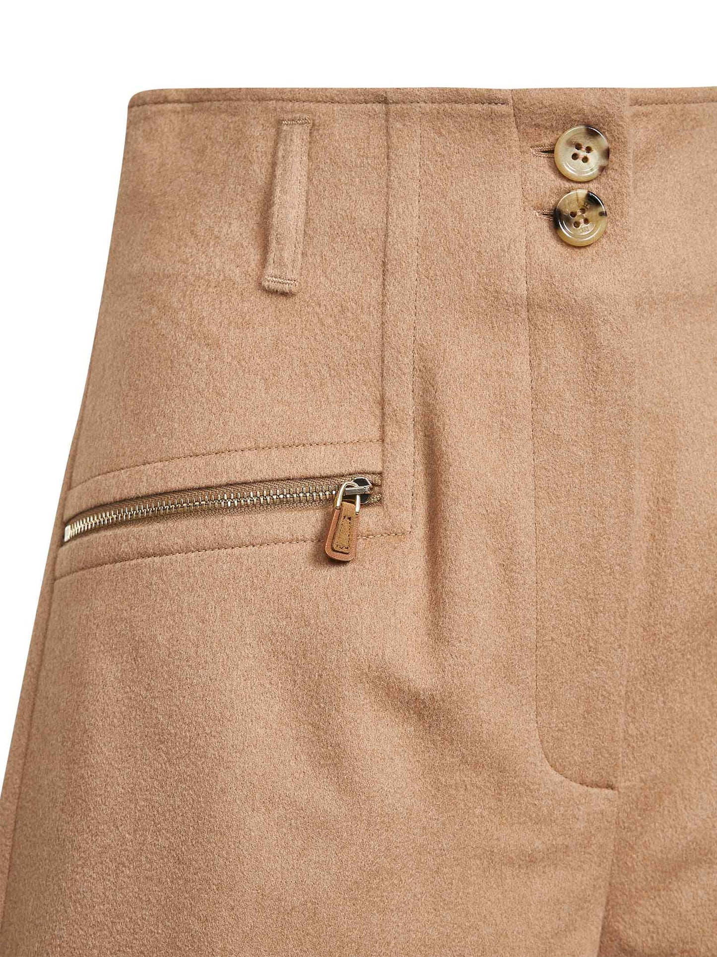Shorts LOLA in cammello zibellinato cammello