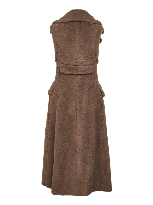 Cappotto smanicato BOARIO1234 in Teddy marrone