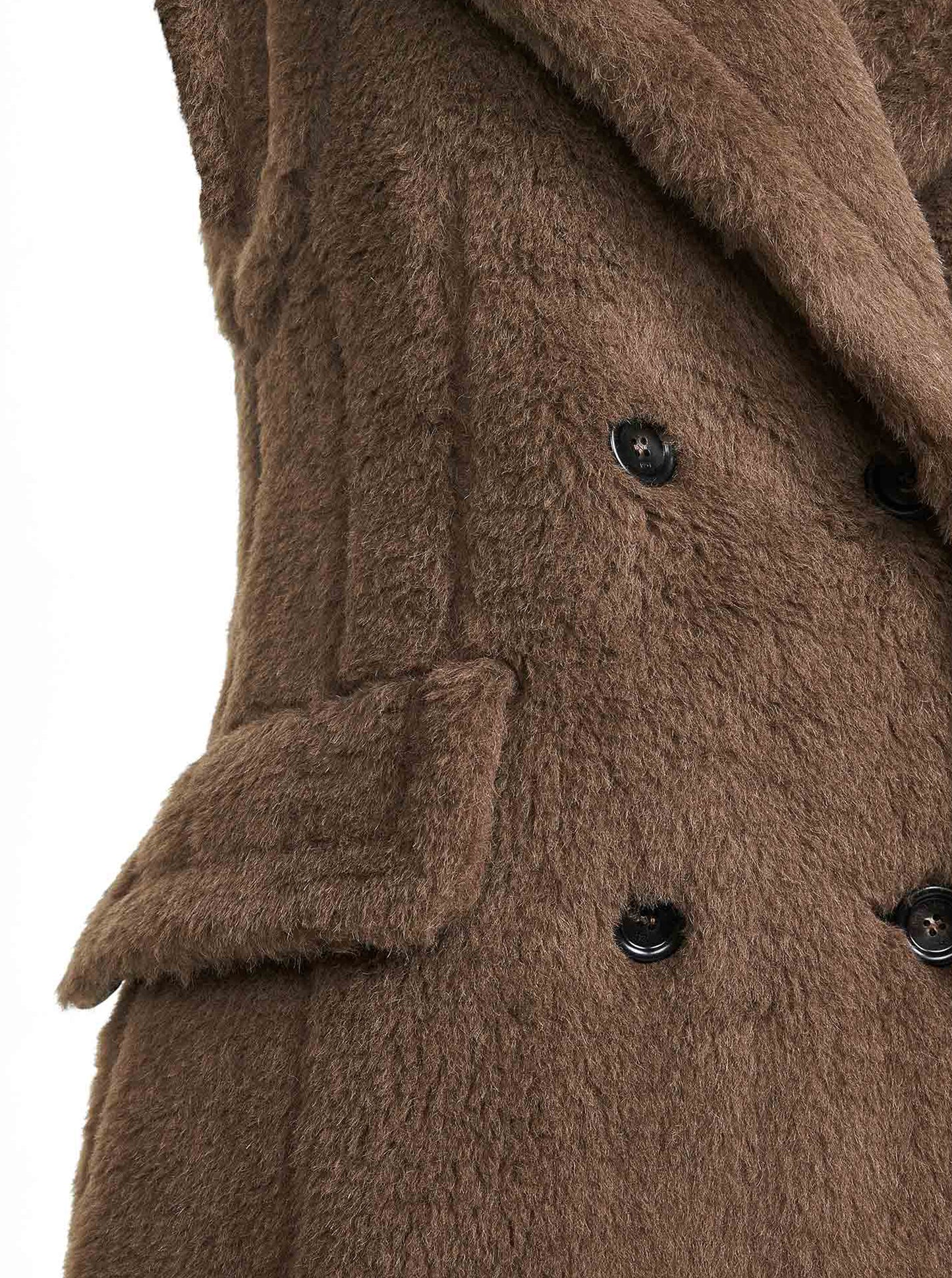 Cappotto smanicato BOARIO1234 in Teddy marrone