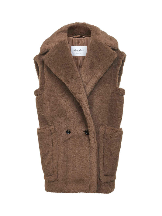 Gilet in Teddy BORMIDA12 marrone