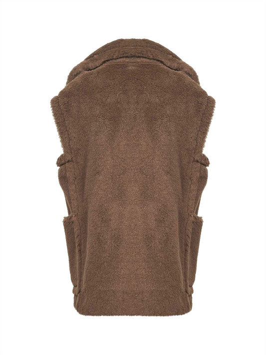 Gilet in Teddy BORMIDA12 marrone