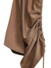Cardigan con cappuccio ASTER in lana marrone<BR/>