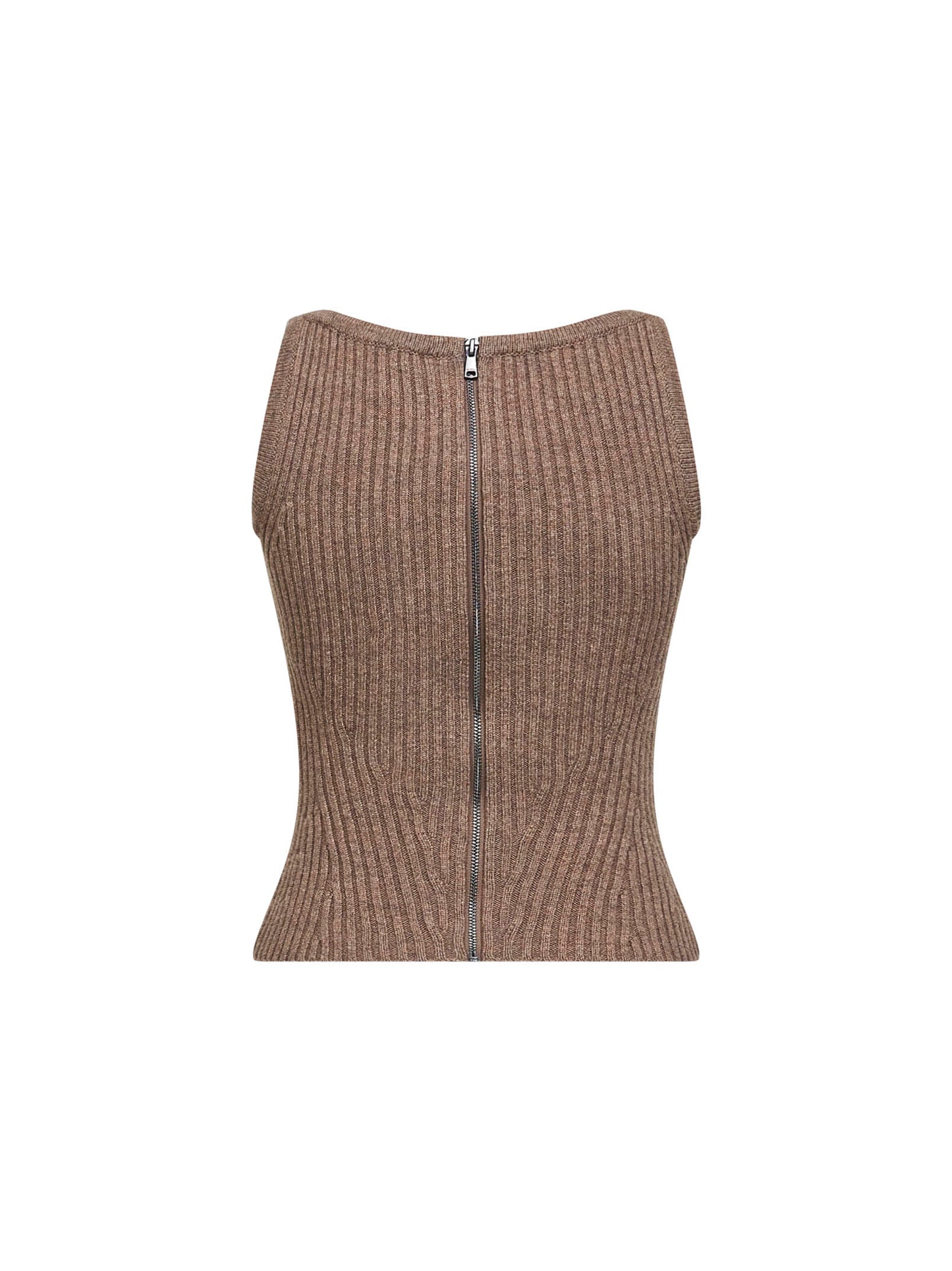 Top ARETUSA1234 in filato mouliné marrone