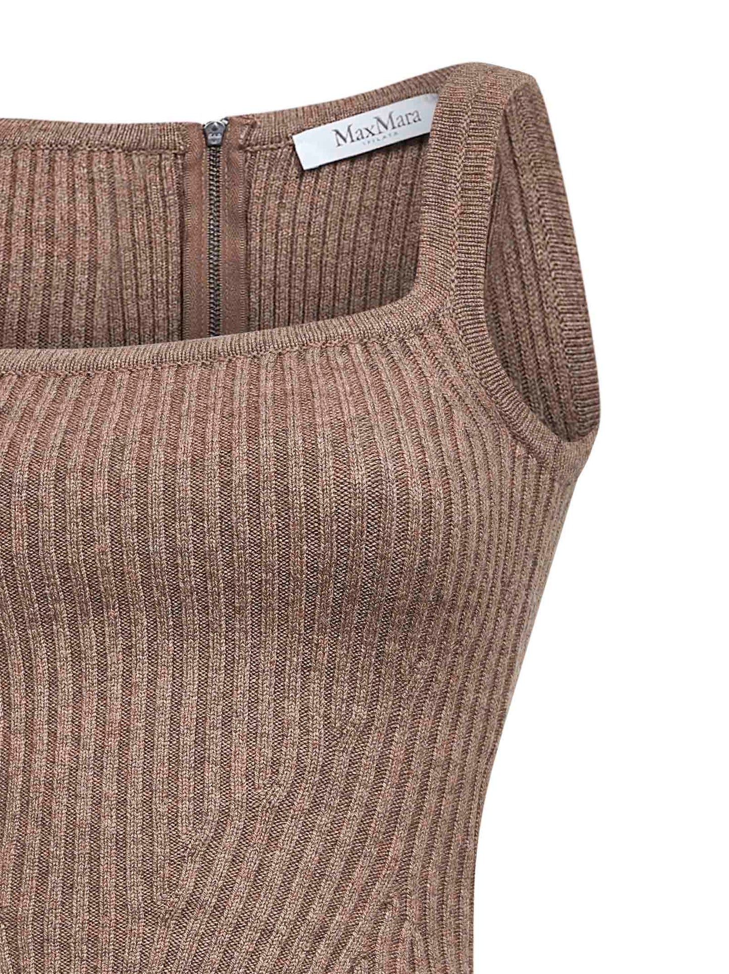 Top ARETUSA1234 in filato mouliné marrone