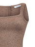 Top ARETUSA1234 in filato mouliné marrone