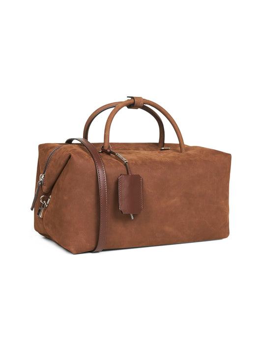 Dark brown HOLDALLLSUEDE large bowler bag