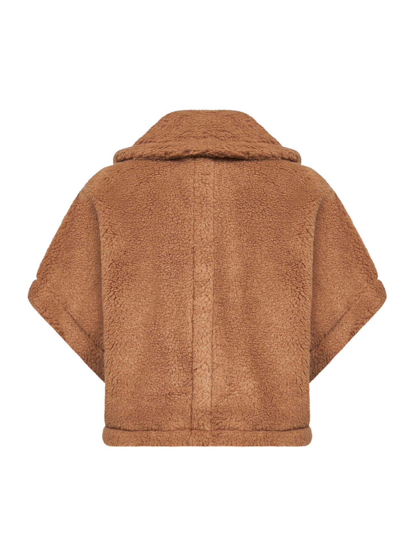 Cappa corta NEWTERZO in tessuto Teddy cammello