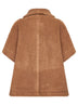 Mantella TEBE in tessuto Teddy cammello