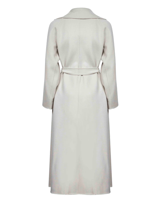 Ivory double DORIS long robe coat