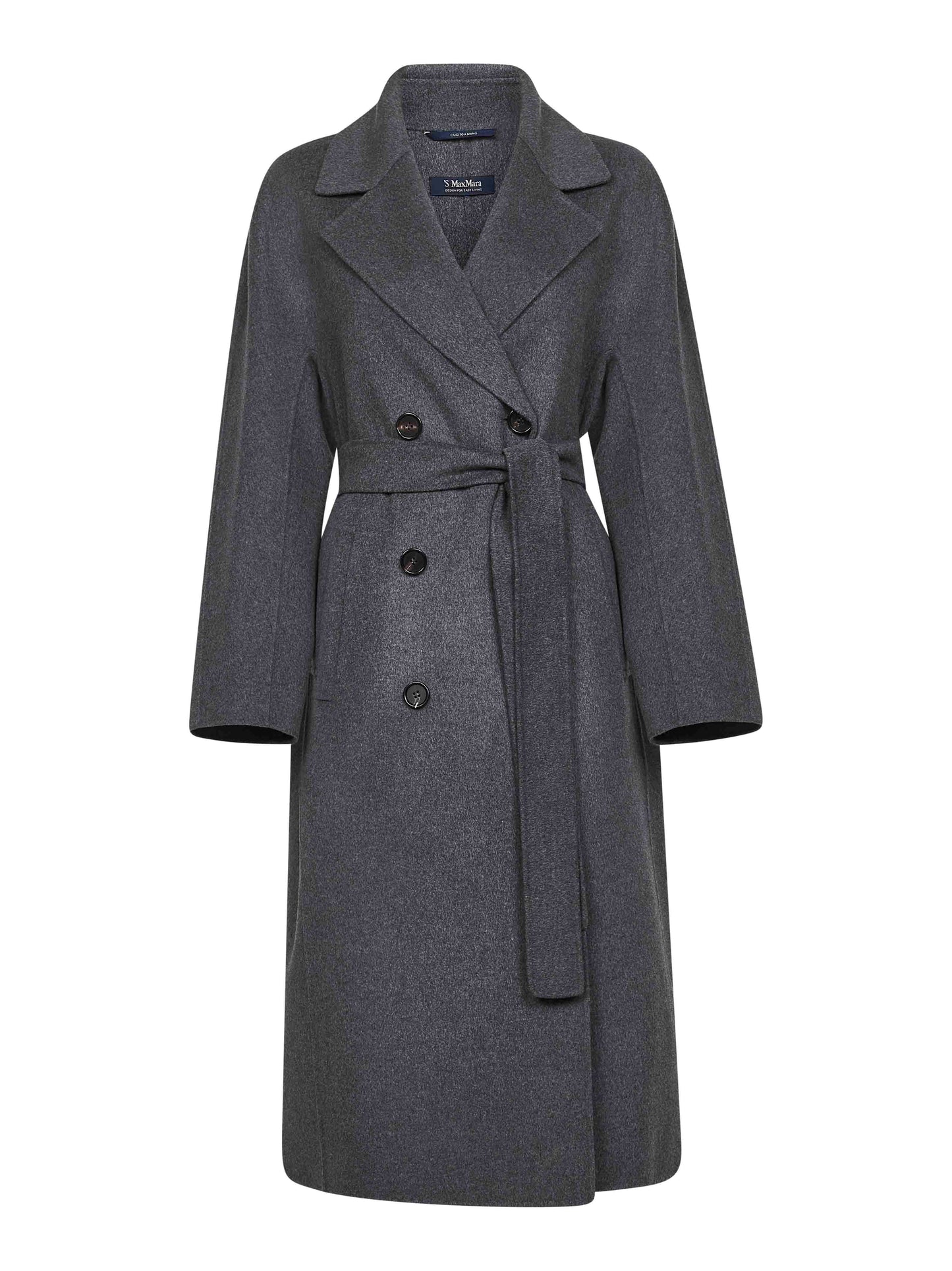 Grey double wool PAUL double-breasted coat