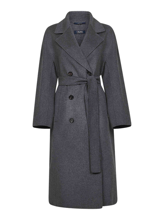 Grey double wool PAUL double-breasted coat